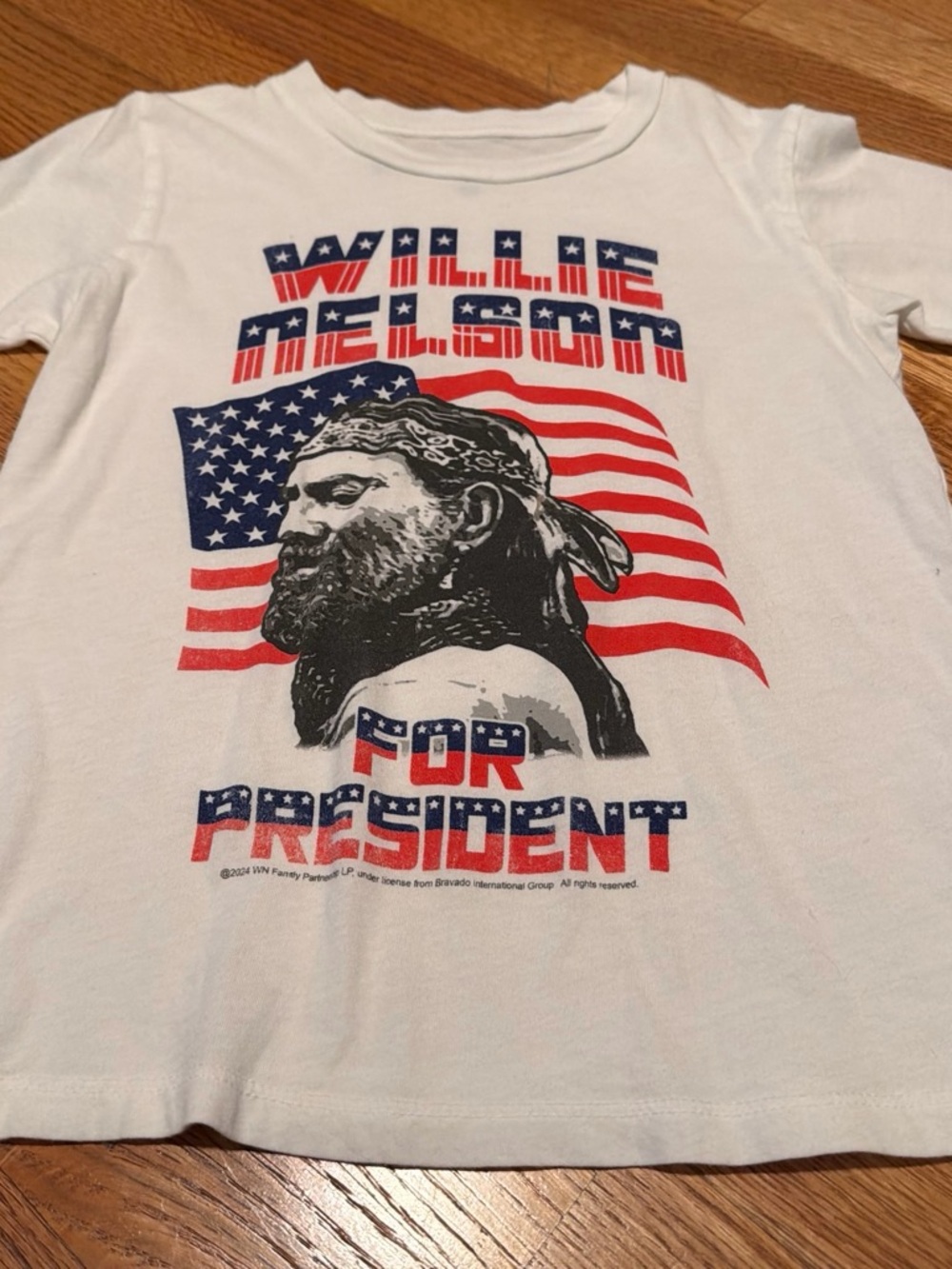 Rowdy Sprout Willie Nelson For President Graphic Tee - White